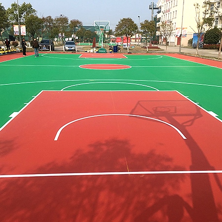 硅PU球场地坪 硅PU球场地坪